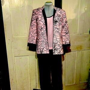 NWT Perceptions 3-Pc Suit w Pants Tank & Jacket Sz 8 Retro 90s Business Career